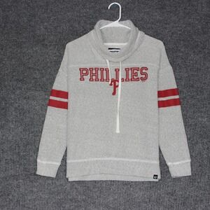 47 Brand Philadelphia Phillies Gray Pullover Cowl Neck‎ Sweatshirt Top Small